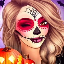 Jogos de Elsa: Maquiagem Assustadora de Halloween no Meninas Jogos