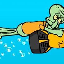 Sponge Bob Squidward Diving