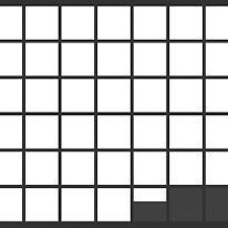 Pixels Filling Squares