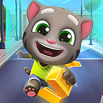 TALKING TOM RUN gratis online game op Minispelletjes.com