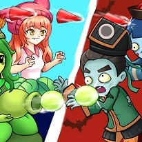 Plant Girl Zombie Defense