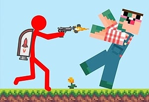 Red Stickman vs Craftmans 2